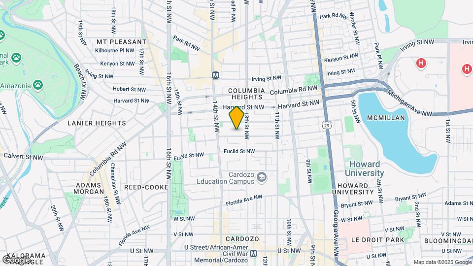 1319 Fairmont St NW-Unit -9 Map and Location Details