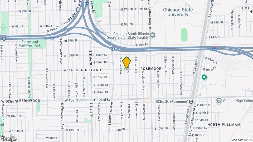 10104 S Prairie Ave Map and Location Details