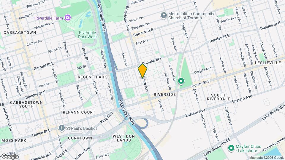 180 Broadview Ave, Unit 2 Map and Location Details