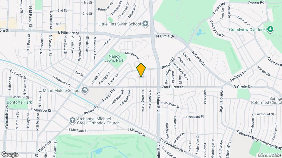 2524 N Farragut Ave Map and Location Details