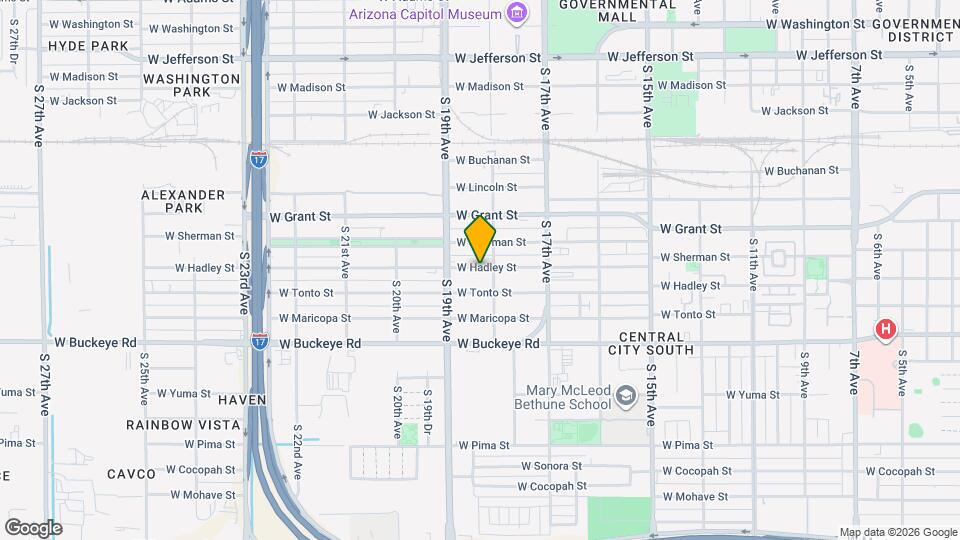 1823 W Hadley St Map and Location Details