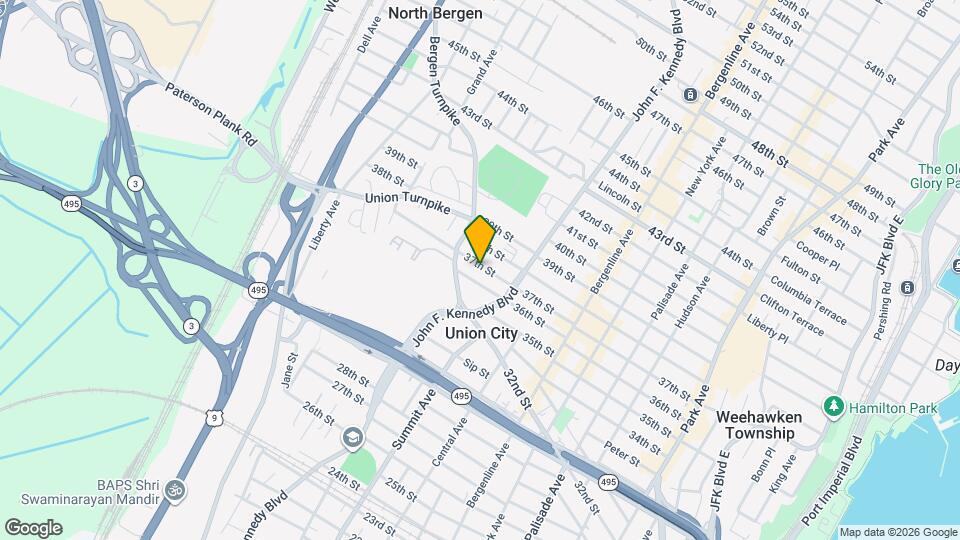 633 37th St Map and Location Details