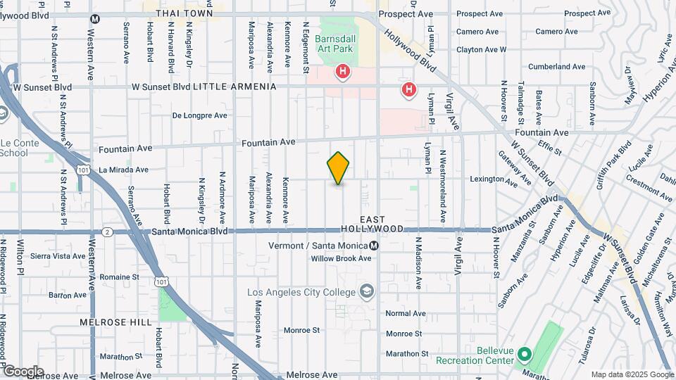 1167 N Berendo St Map and Location Details