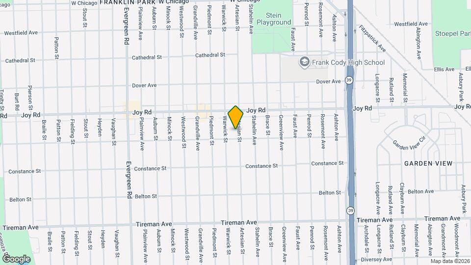 8625 Artesian St Map and Location Details