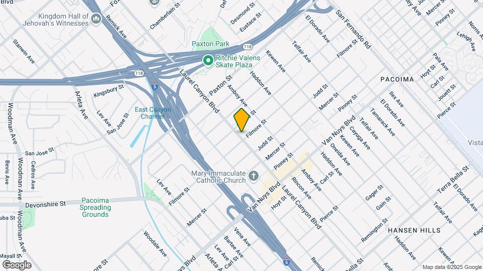 10556 Laurel Canyon Blvd Map and Location Details