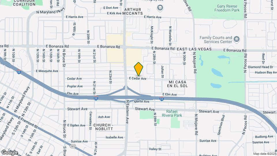 2517 E Cedar Ave Map and Location Details