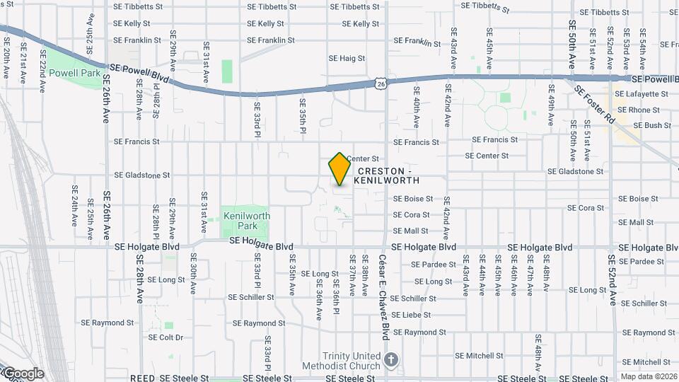 4151 SE 37th Ave Map and Location Details