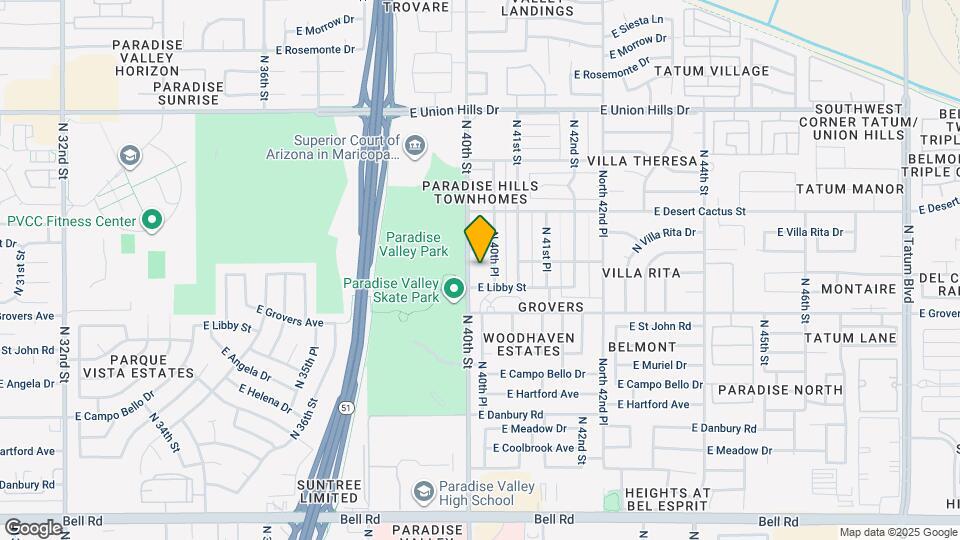 17847 N 40th St Map and Location Details