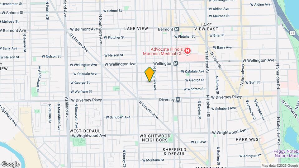 1119 W George St, Unit 1 Map and Location Details