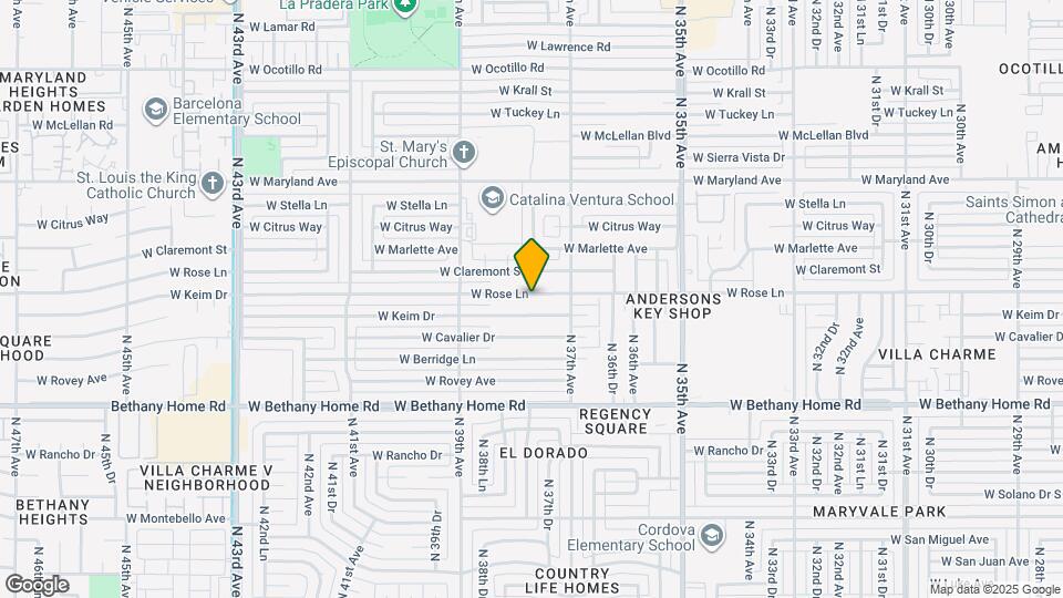3735 W Rose Ln Map and Location Details