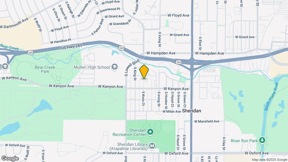 3620 S Knox Ct Map and Location Details