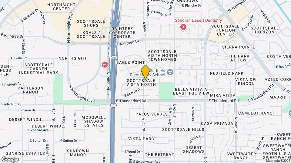 9008 E Friess Dr Map and Location Details