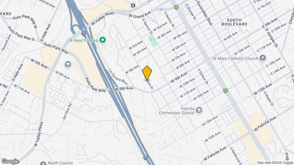 735 S Upas St Map and Location Details