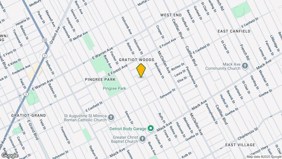 8843 E Canfield St Map and Location Details