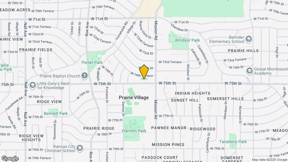 4012 W 75th St Map and Location Details