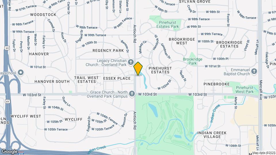 8660 W 102nd Terrace Map and Location Details