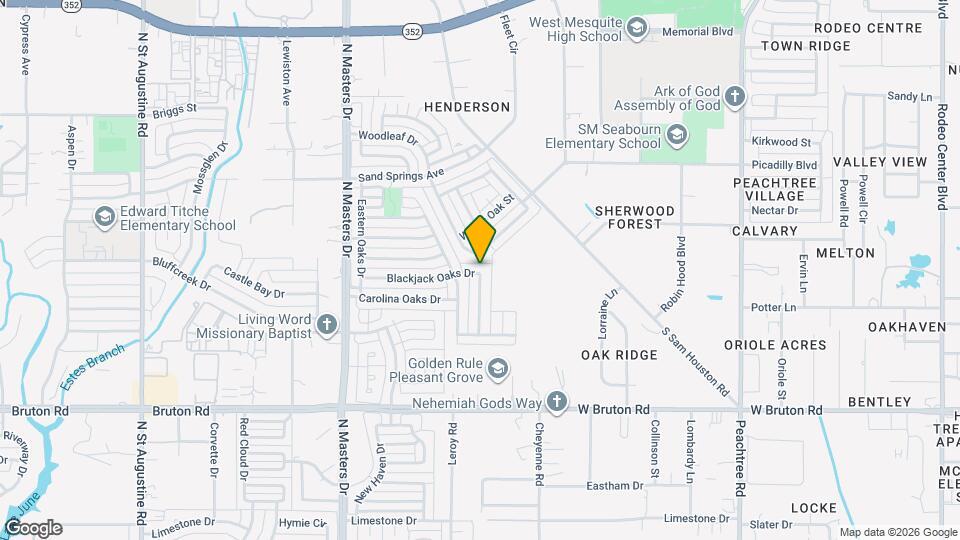 10427 Blackjack Oaks Dr Map and Location Details