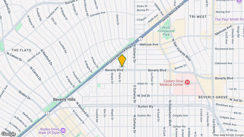 424 N Palm Dr Mapa y Detalles de la Ubicación