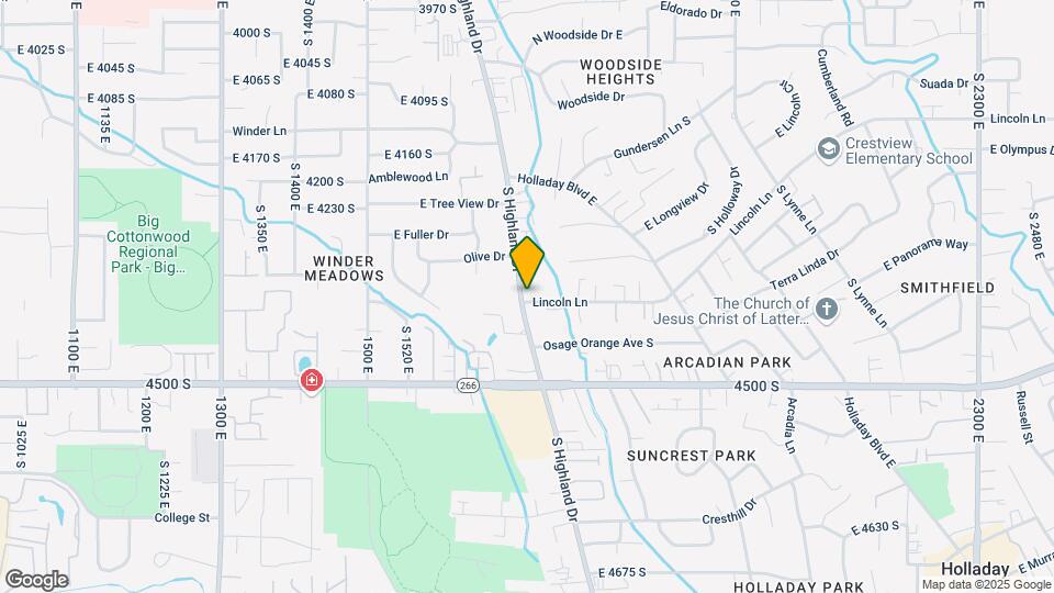 4347 S Highland Dr Mapa y Detalles de la Ubicación