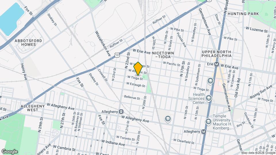 2045 W Tioga St Map and Location Details