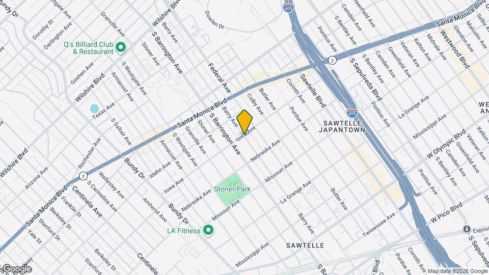 1705 Barry Ave Map and Location Details