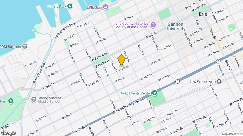 646 W 8th St Map and Location Details