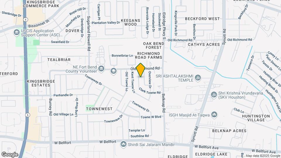10007 Towne Brook Ln Map and Location Details
