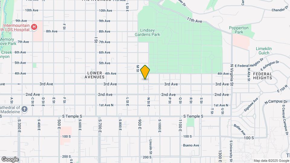 825 E 3rd Ave, Unit #1 Map and Location Details