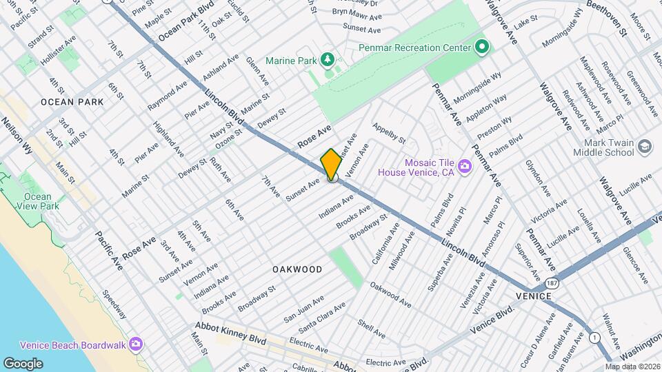 821 Vernon Ave Map and Location Details