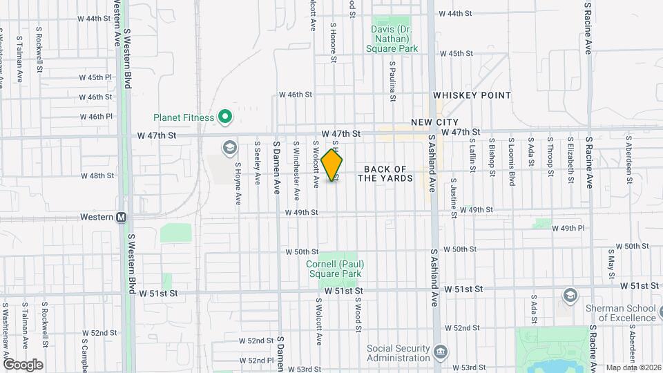 4820 S Honore St, Unit 1st Floor Mapa y Detalles de la Ubicación