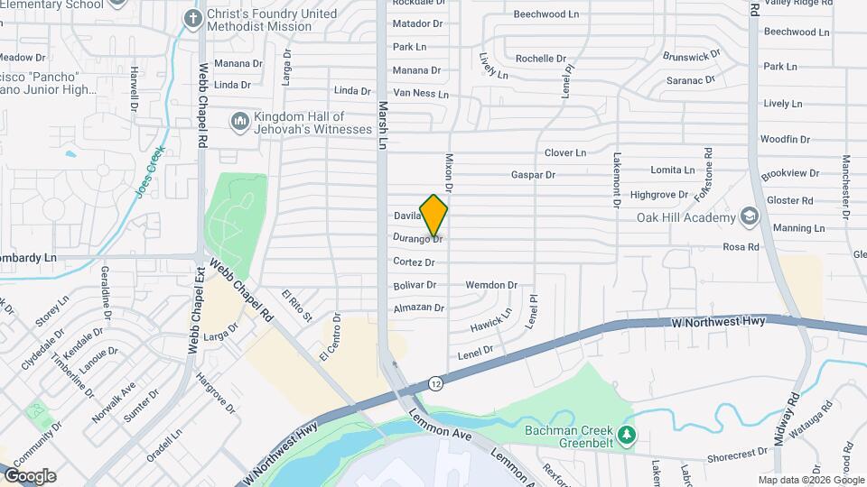 3754 Durango Dr Map and Location Details