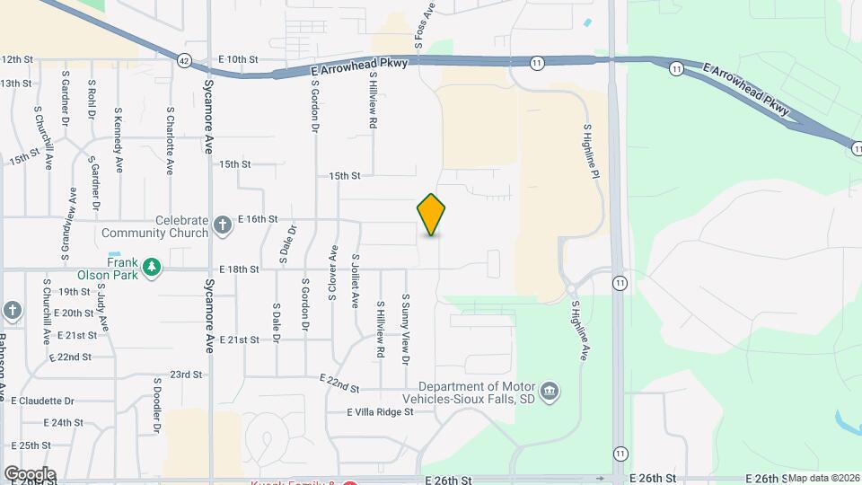 1109 S Foss Ave Map and Location Details