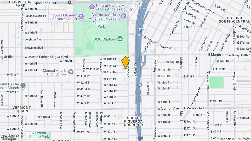 4125 S Figueroa St, Unit 206 Map and Location Details