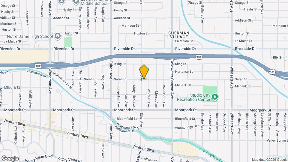 4556 Ethel Ave Map and Location Details