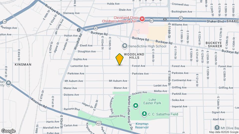 10702 Lamontier Ave, Unit D Mapa y Detalles de la Ubicación