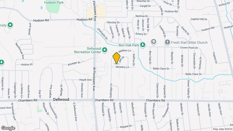 1629 Mowbry Ln Map and Location Details