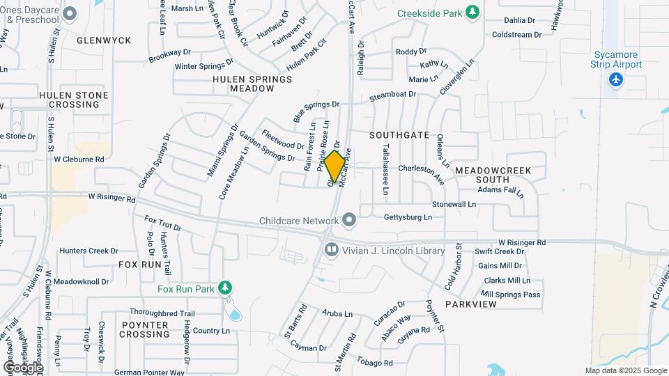8525 Clearbrook Dr Map and Location Details