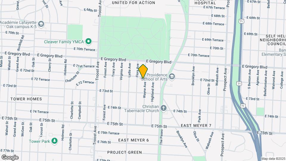 7208 Wayne Ave Map and Location Details