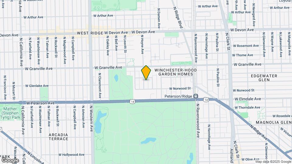 6125-6127 N Hoyne Ave Mapa y Detalles de la Ubicación