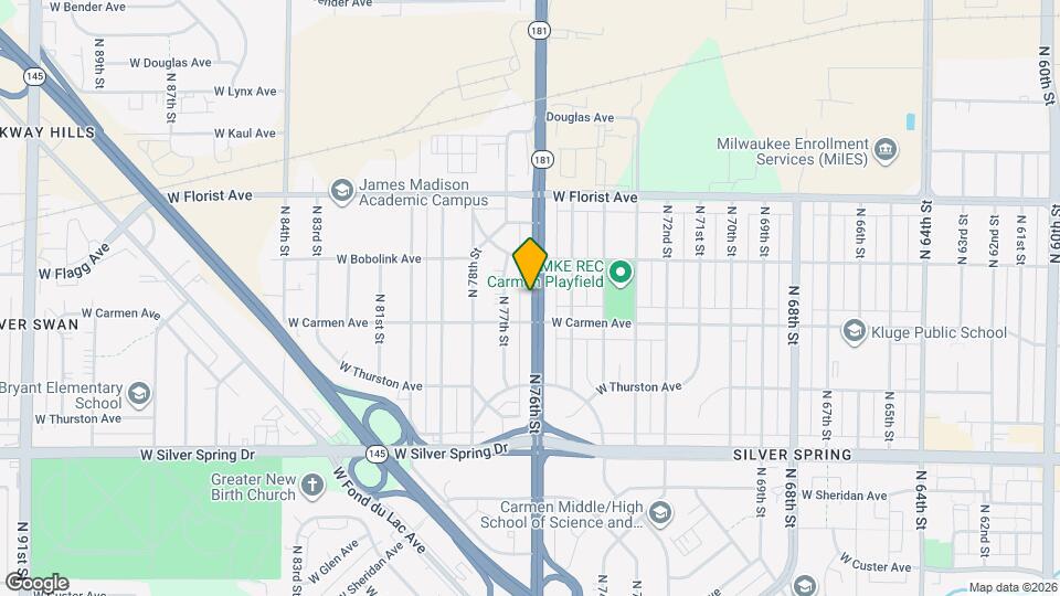 5831 N 76th St Map and Location Details