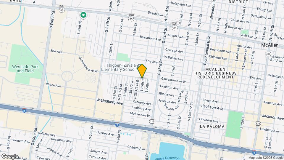 704 S 25th St Map and Location Details