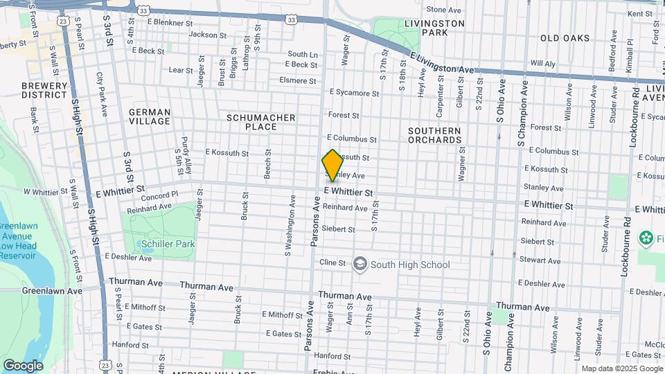 558 E Whittier St Map and Location Details