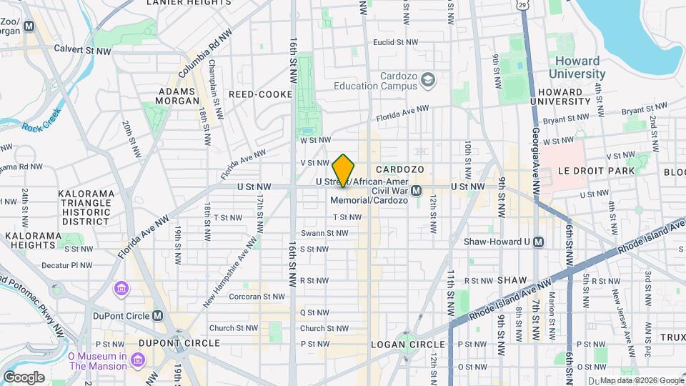 1436 U St NW Map and Location Details