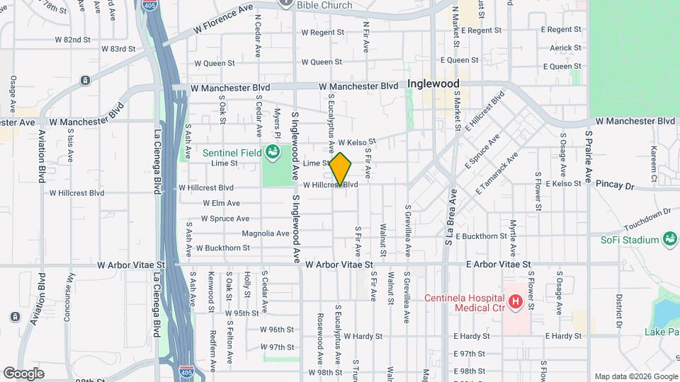 220 W Hillcrest Blvd Map and Location Details