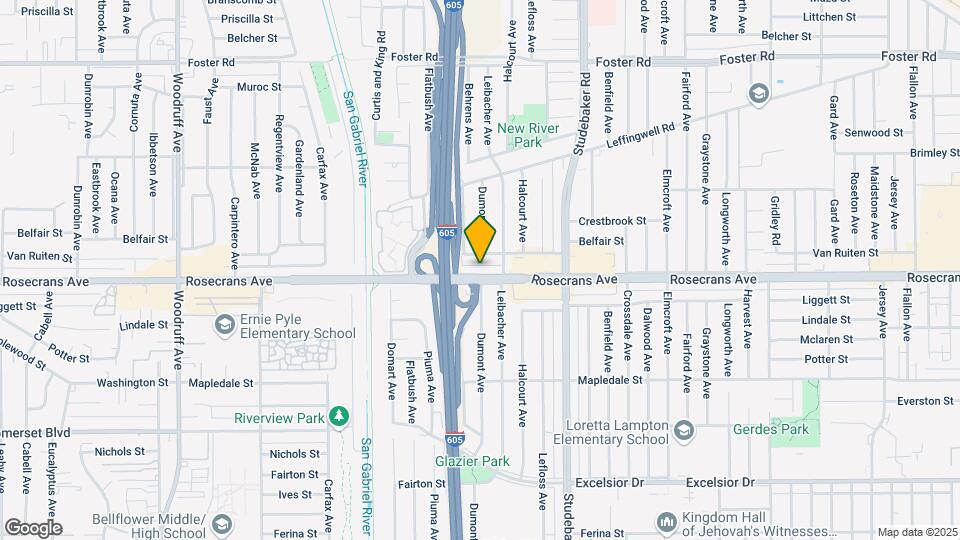 10821 Rosecrans Ave Map and Location Details