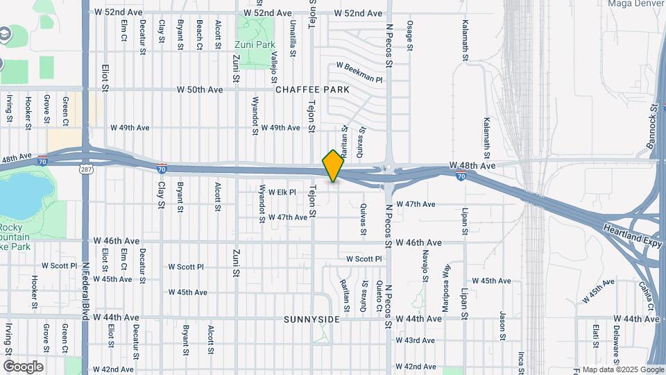 1907 W Elk Pl Map and Location Details