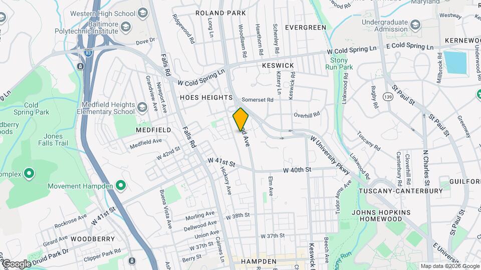4132 Roland Ave Map and Location Details