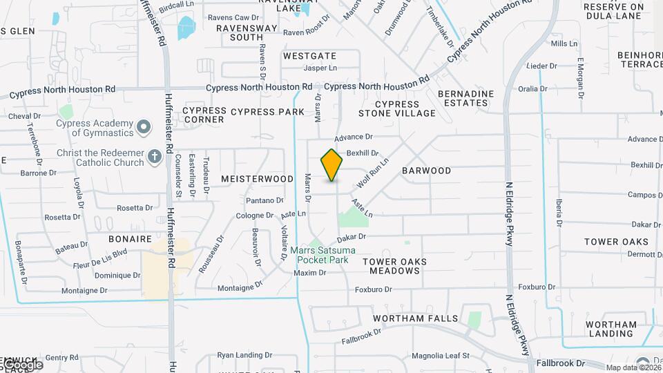 11507 Barwood Bend Dr Mapa y Detalles de la Ubicación