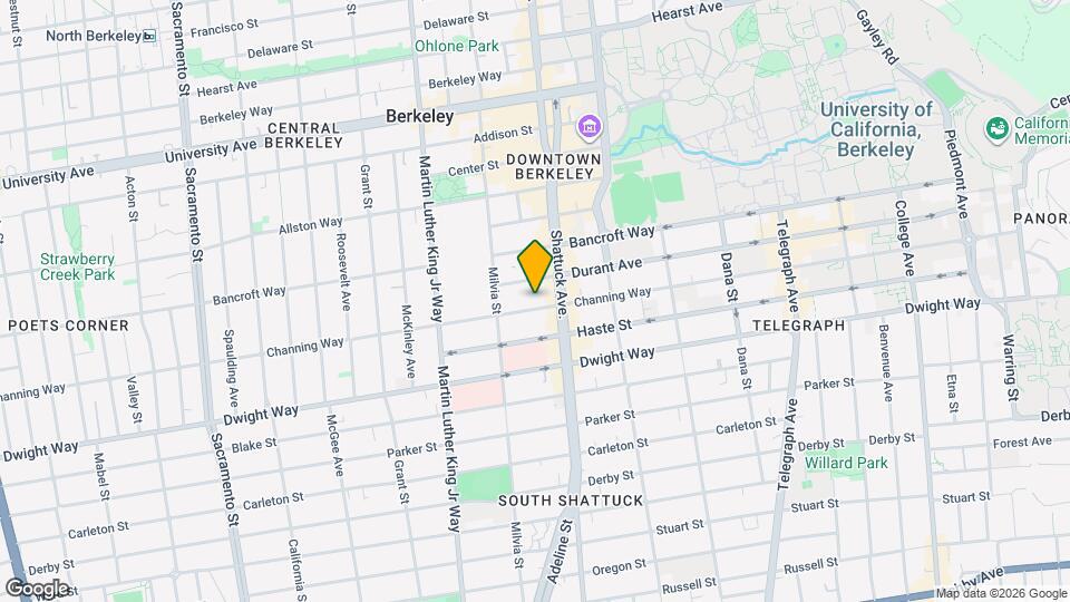 2029 Channing Way Mapa y Detalles de la Ubicación