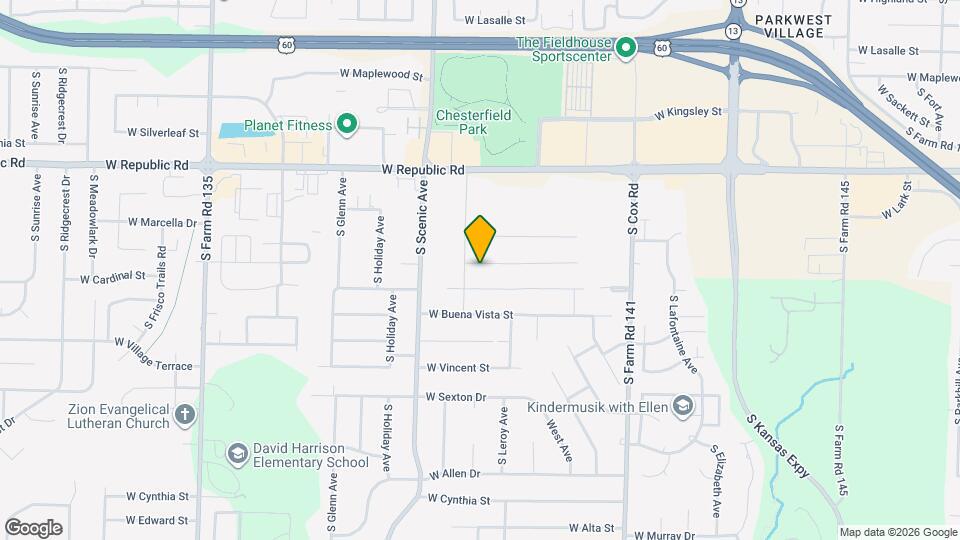 2556 W Cardinal St Map and Location Details